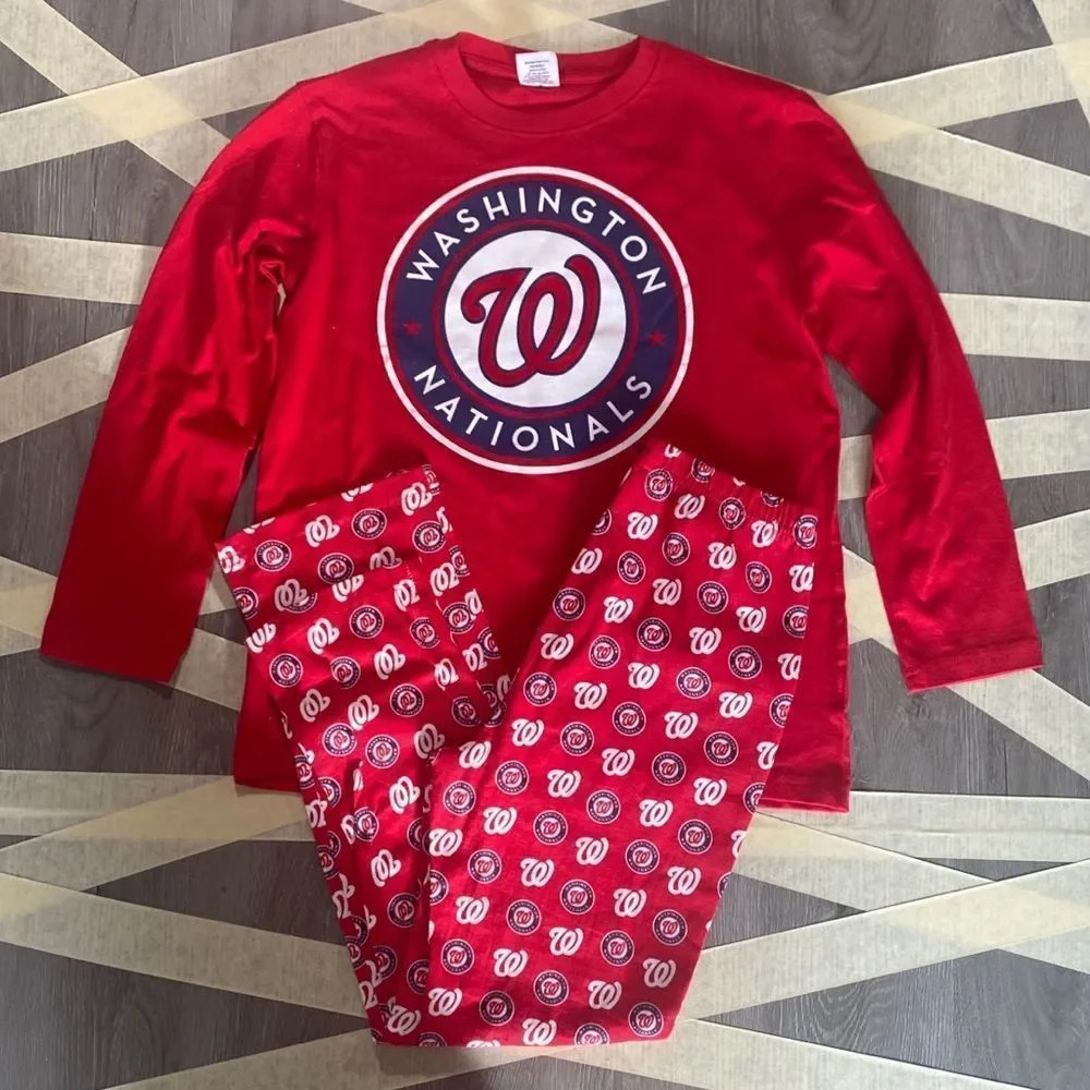 Washington Nationals MLB Pajama Pants and Matching Top Sz XL NWOT Promo